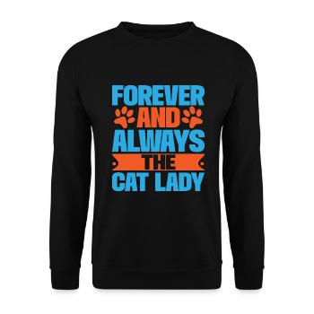 Cat Mom Gifts - Unisex Pullover - Schwarz - Vorne - Alina (178cm) & Michal (187cm)