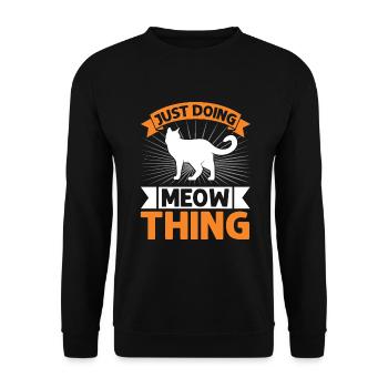 Cat Mom Gifts - Unisex Pullover - Schwarz - Vorne - Alina (178cm) & Michal (187cm)