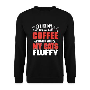 Cat Mom Gifts - Unisex Pullover - Schwarz - Vorne - Alina (178cm) & Michal (187cm)