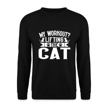 Cat Mom Gifts - Unisex Pullover - Schwarz - Vorne - Alina (178cm) & Michal (187cm)