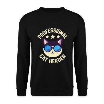 Cat Mom Gifts - Unisex Pullover - Schwarz - Vorne - Alina (178cm) & Michal (187cm)