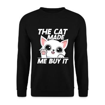 Cat Mom Gifts - Unisex Pullover - Schwarz - Vorne - Alina (178cm) & Michal (187cm)