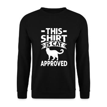 Cat Mom Gifts - Unisex Pullover - Schwarz - Vorne - Alina (178cm) & Michal (187cm)