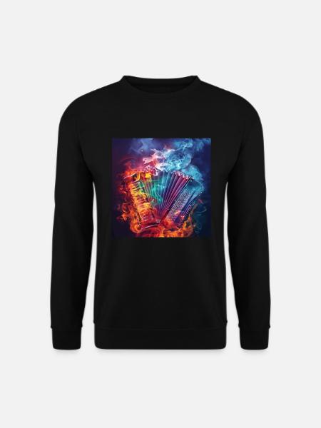 Akkordeon - Unisex Pullover - Schwarz