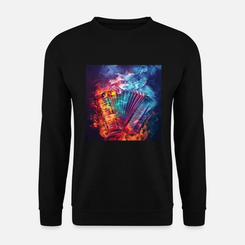 Akkordeon - Unisex Pullover - Schwarz