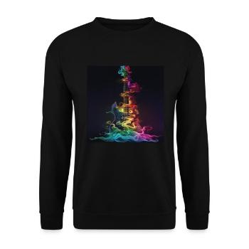 Guitare - Sweat-shirt Unisexe - noir - Devant - Alina (178cm) & Michal (187cm)
