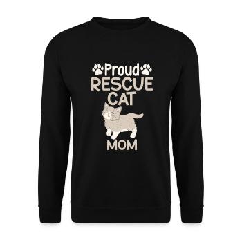 Cadeaux de sauvetage de chat - Sweat-shirt Unisexe - noir - Devant - Alina (178cm) & Michal (187cm)