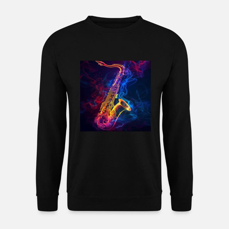 Saxophon - Unisex Pullover - Schwarz