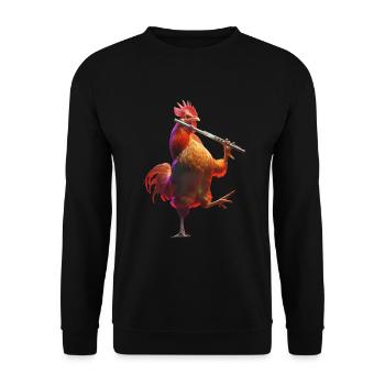 Flûte de coq - Sweat-shirt Unisexe - noir - Devant - Alina (178cm) & Michal (187cm)