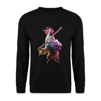 Flûte de coq - Sweat-shirt Unisexe - noir - Devant - Alina (178cm) & Michal (187cm)