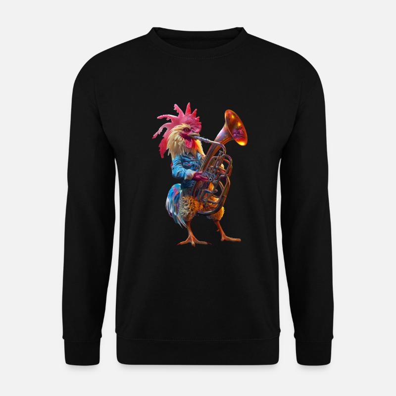 Hahn Tuba - Unisex Pullover - Schwarz