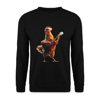 Hahn Ukulele - Unisex Pullover - Schwarz - Vorne - Alina (178cm) & Michal (187cm)