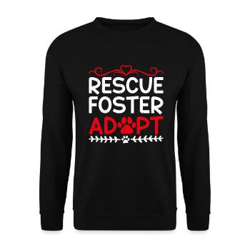 Cadeaux de sauvetage de chat - Sweat-shirt Unisexe - noir - Devant - Alina (178cm) & Michal (187cm)