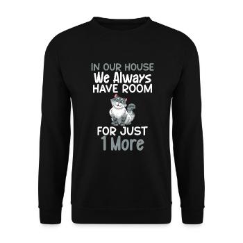 Cadeaux de sauvetage de chat - Sweat-shirt Unisexe - noir - Devant - Alina (178cm) & Michal (187cm)