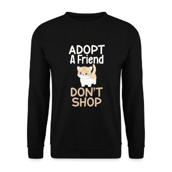 Cadeaux de sauvetage de chat - Sweat-shirt Unisexe - noir - Devant - Alina (178cm) & Michal (187cm)