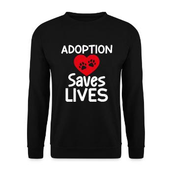 Cadeaux de sauvetage de chat - Sweat-shirt Unisexe - noir - Devant - Alina (178cm) & Michal (187cm)
