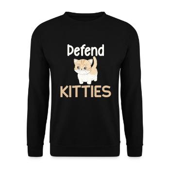 Cadeaux de sauvetage de chat - Sweat-shirt Unisexe - noir - Devant - Alina (178cm) & Michal (187cm)