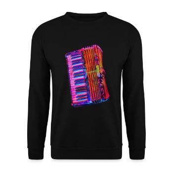 Akkordeon - Unisex Pullover - Schwarz - Vorne - Alina (178cm) & Michal (187cm)
