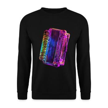 Akkordeon - Unisex Pullover - Schwarz - Vorne - Alina (178cm) & Michal (187cm)
