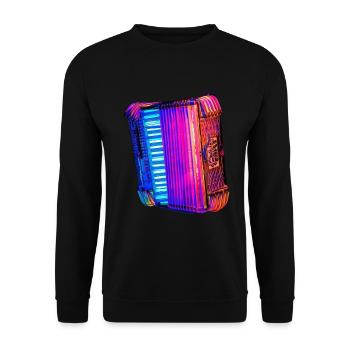 Akkordeon - Unisex Pullover - Schwarz - Vorne - Alina (178cm) & Michal (187cm)