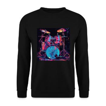 Schlagzeug - Unisex Pullover - Schwarz - Vorne - Alina (178cm) & Michal (187cm)