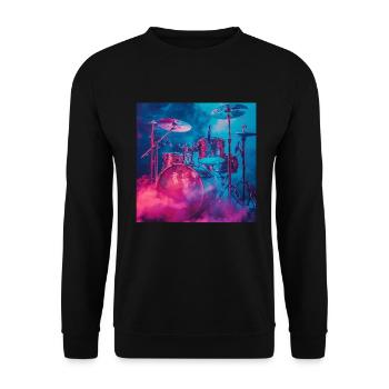 Schlagzeug - Unisex Pullover - Schwarz - Vorne - Alina (178cm) & Michal (187cm)