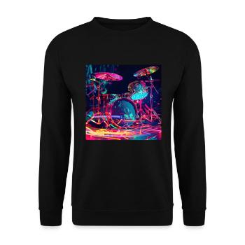 Schlagzeug - Unisex Pullover - Schwarz - Vorne - Alina (178cm) & Michal (187cm)