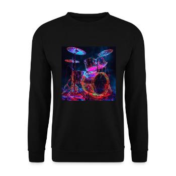 Schlagzeug - Unisex Pullover - Schwarz - Vorne - Alina (178cm) & Michal (187cm)