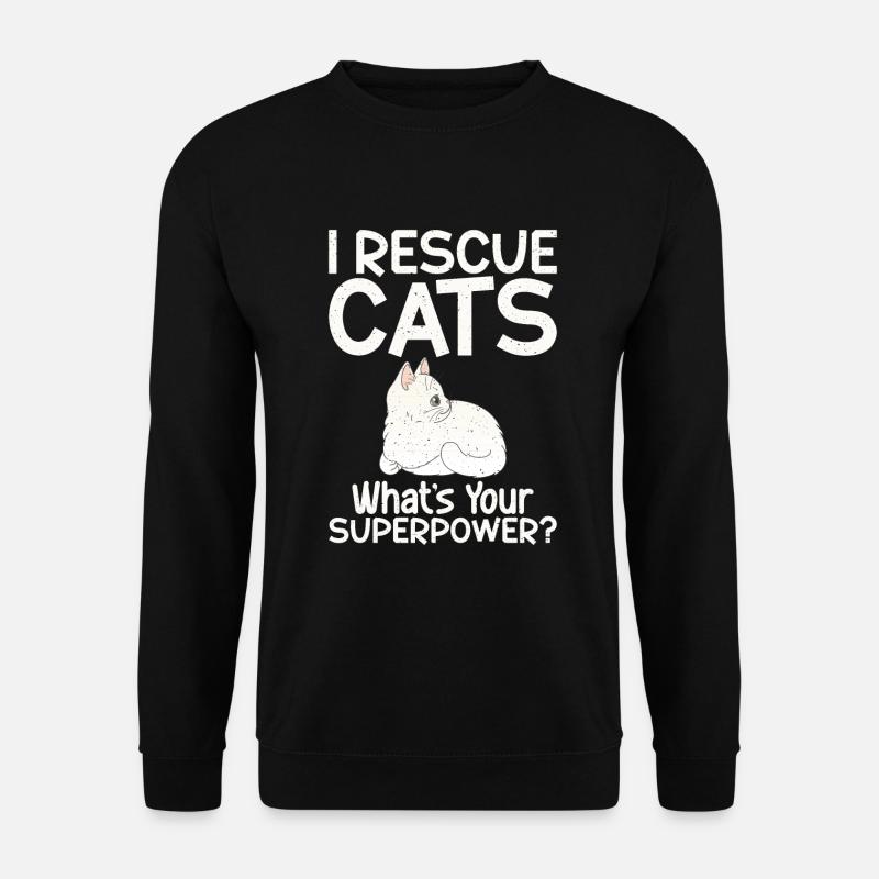 Cat Rescue Gifts - Unisex Pullover - Schwarz