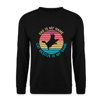 Cadeaux de sauvetage de chat - Sweat-shirt Unisexe - noir - Devant - Alina (178cm) & Michal (187cm)