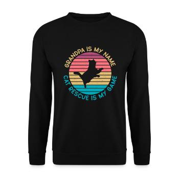 Cadeaux de sauvetage de chat - Sweat-shirt Unisexe - noir - Devant - Alina (178cm) & Michal (187cm)