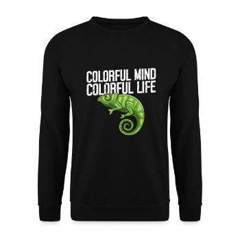 Chameleon Gifts - Unisex Sweatshirt - black - Front - Alina (178cm) & Michal (187cm)