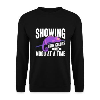 Cadeaux Caméléon - Sweat-shirt Unisexe - noir - Devant - Alina (178cm) & Michal (187cm)