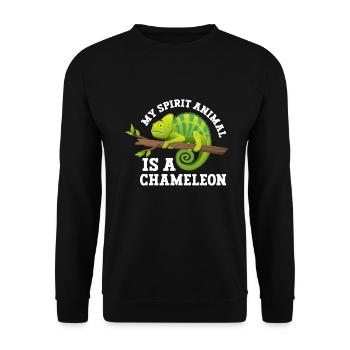 Chameleon Gifts - Unisex Pullover - Schwarz - Vorne - Alina (178cm) & Michal (187cm)