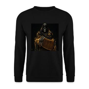 Akkordeon - Unisex Pullover - Schwarz - Vorne - Alina (178cm) & Michal (187cm)