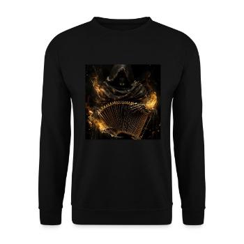Akkordeon - Unisex Pullover - Schwarz - Vorne - Alina (178cm) & Michal (187cm)