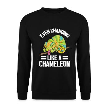 Chameleon Gifts - Unisex Sweatshirt - black - Front - Alina (178cm) & Michal (187cm)