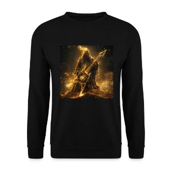 Gitarre - Unisex Pullover - Schwarz - Vorne - Alina (178cm) & Michal (187cm)