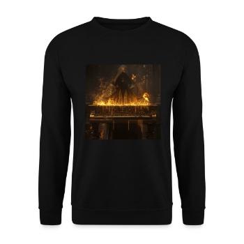 Klavier - Unisex Pullover - Schwarz - Vorne - Alina (178cm) & Michal (187cm)