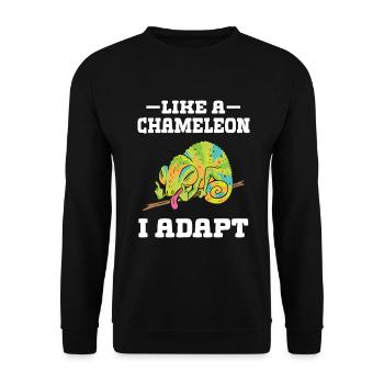 Chameleon Gifts - Unisex Sweatshirt - black - Front - Alina (178cm) & Michal (187cm)