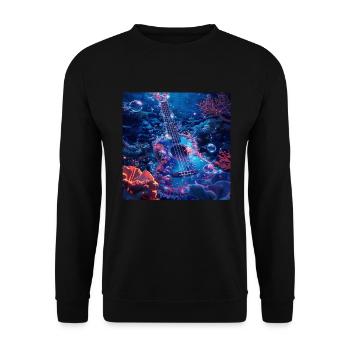 Ukulele - Unisex Pullover - Schwarz - Vorne - Alina (178cm) & Michal (187cm)