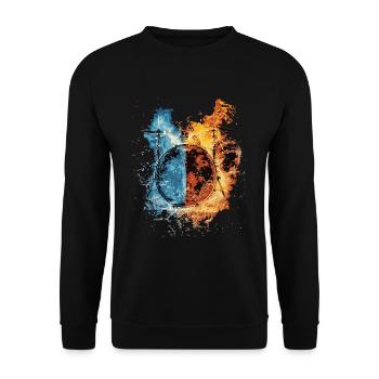 Schlagzeug - Unisex Pullover - Schwarz - Vorne - Alina (178cm) & Michal (187cm)