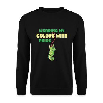 Chameleon Gifts - Unisex Pullover - Schwarz - Vorne - Alina (178cm) & Michal (187cm)