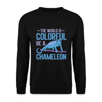 Chameleon Gifts - Unisex Pullover - Schwarz - Vorne - Alina (178cm) & Michal (187cm)