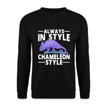 Cadeaux Caméléon - Sweat-shirt Unisexe - noir - Devant - Alina (178cm) & Michal (187cm)