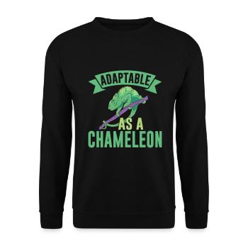 Cadeaux Caméléon - Sweat-shirt Unisexe - noir - Devant - Alina (178cm) & Michal (187cm)
