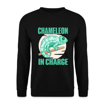 Chameleon Gifts - Unisex Pullover - Schwarz - Vorne - Alina (178cm) & Michal (187cm)