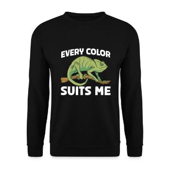 Chameleon Gifts - Unisex Sweatshirt - black - Front - Alina (178cm) & Michal (187cm)