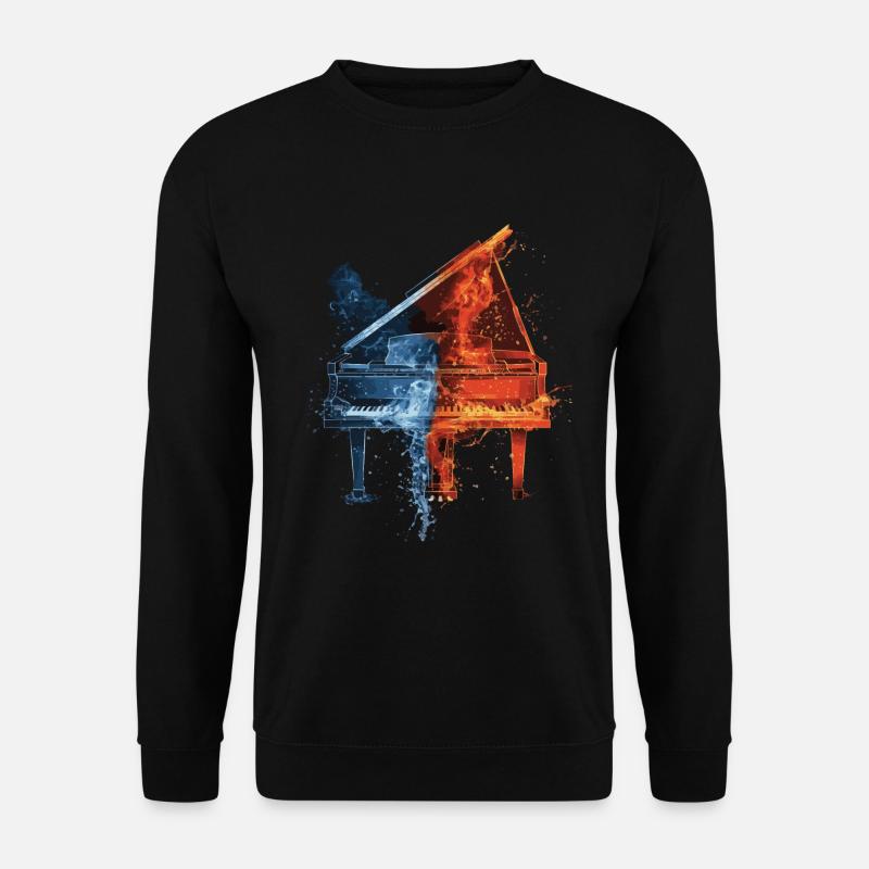 Klavier - Unisex Pullover - Schwarz