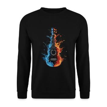 Ukulele - Unisex Pullover - Schwarz - Vorne - Alina (178cm) & Michal (187cm)